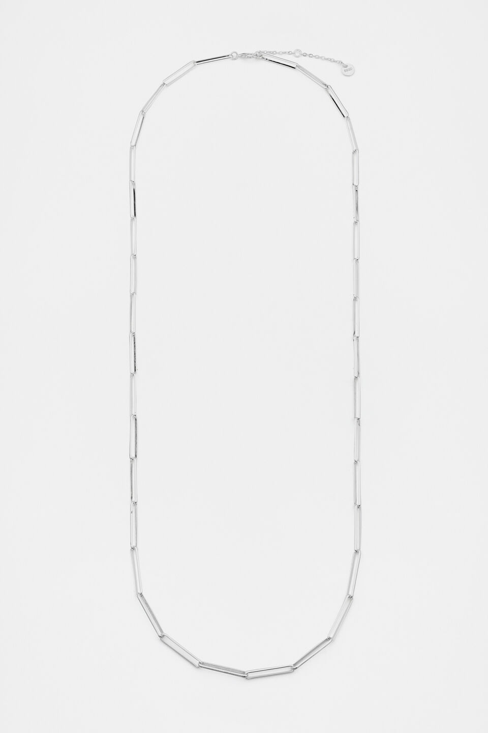 Long Link Necklace  Silver