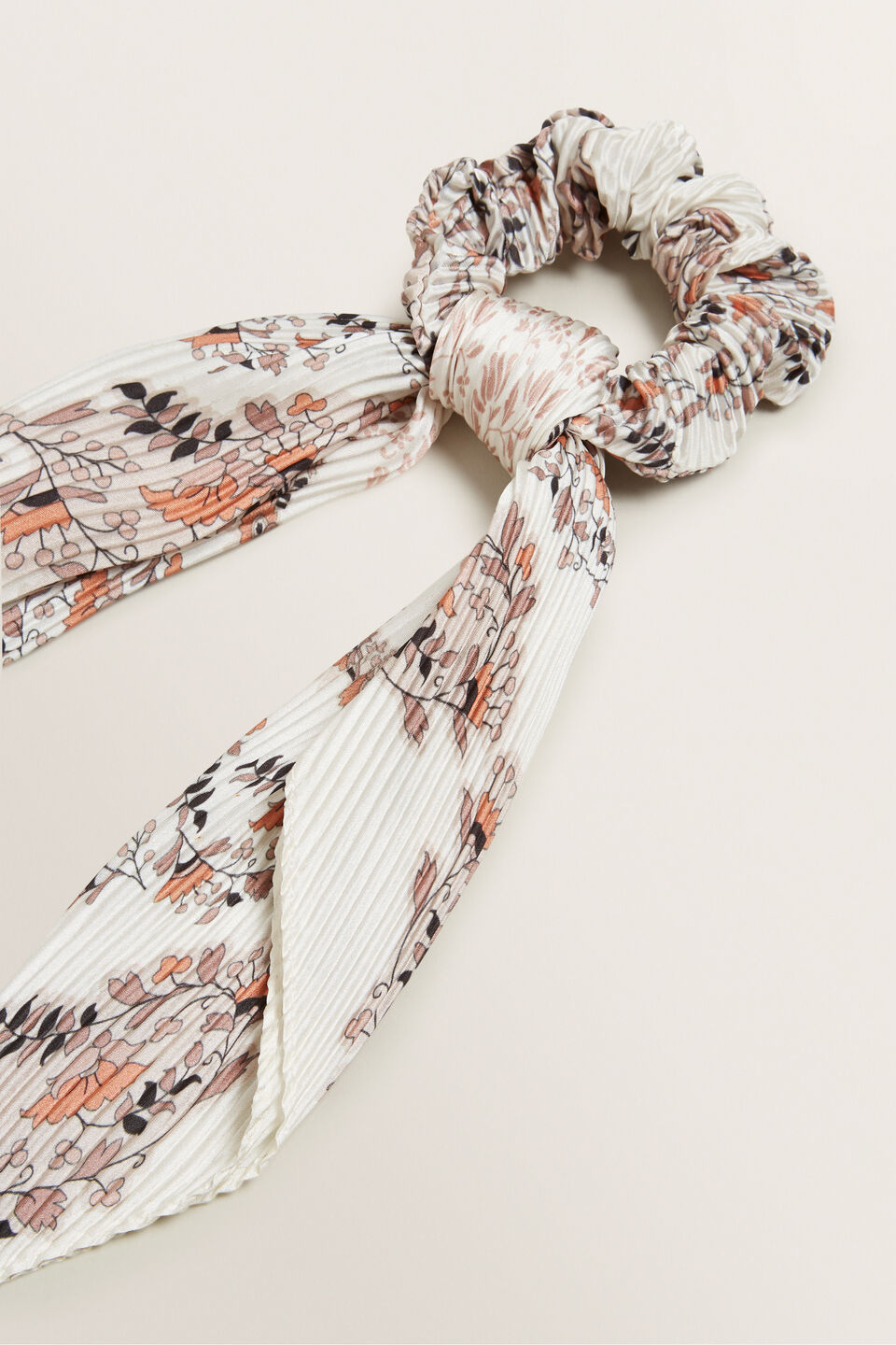 Pleated Scarf Scrunchie  