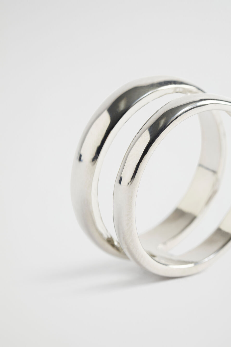 Double Ring  Silver