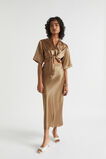 Satin Tie Front Top  Deep Brass  hi-res