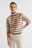 Brushed Stripe Knit  Macchiato Stripe  hi-res