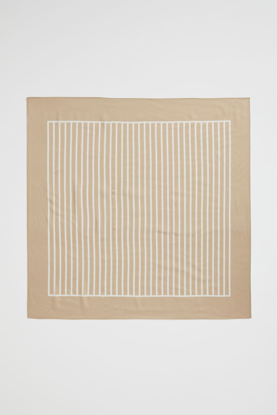 Print Square Scarf  Champagne Beige