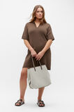 Cotton Blend Polo Knit Dress  Affogato  hi-res