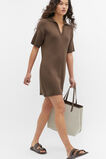 Cotton Blend Polo Knit Dress  Affogato  hi-res