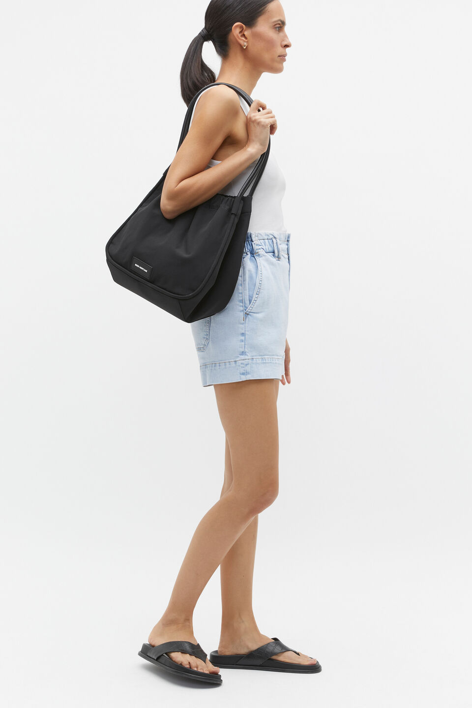 Denim Paperbag Short  Glacier Denim