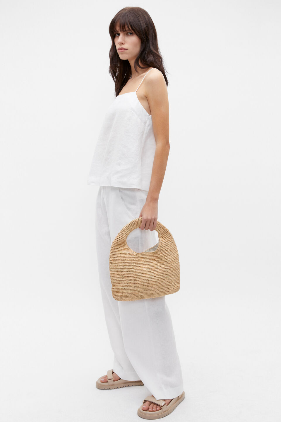 Core Linen Camisole  Whisper White