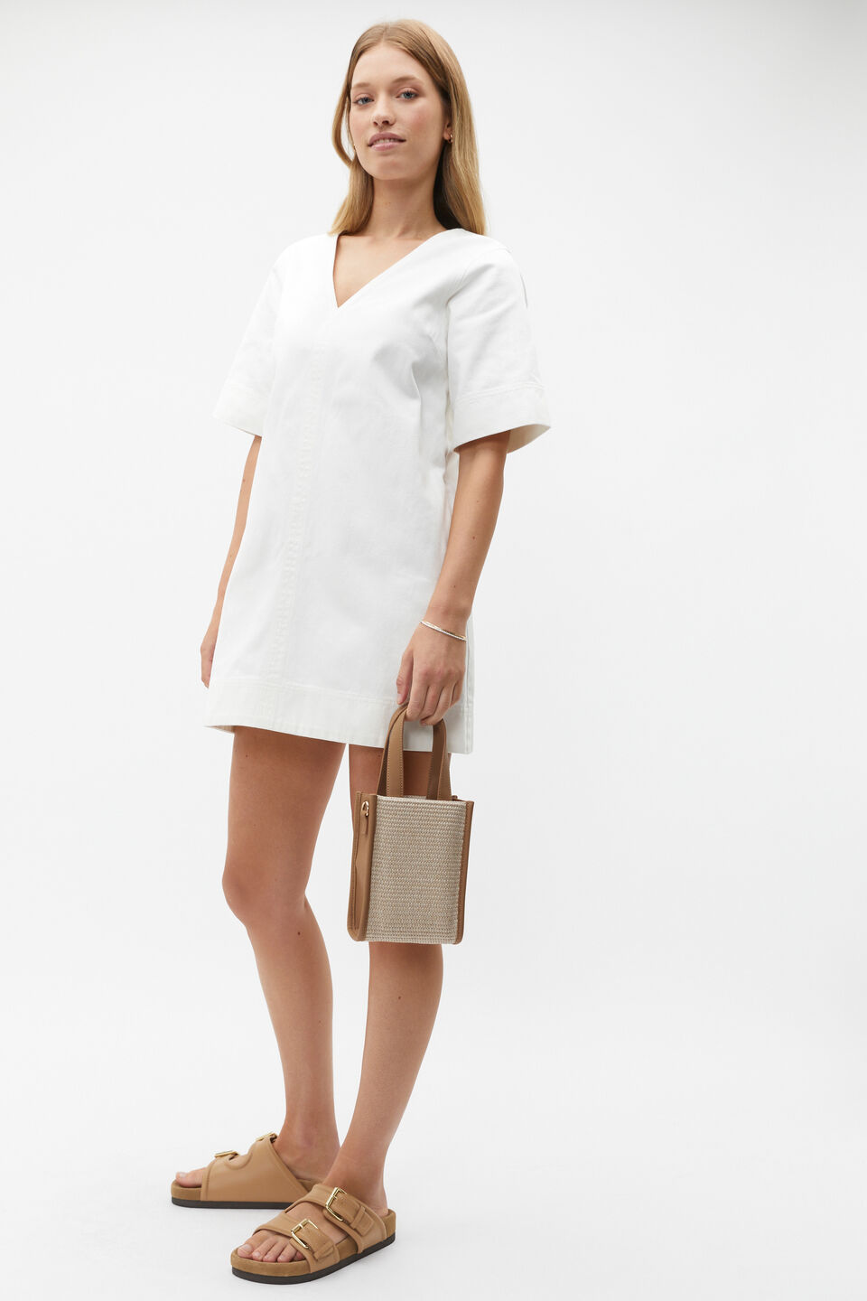 Woven Mini Crossbody Bag  Caramel