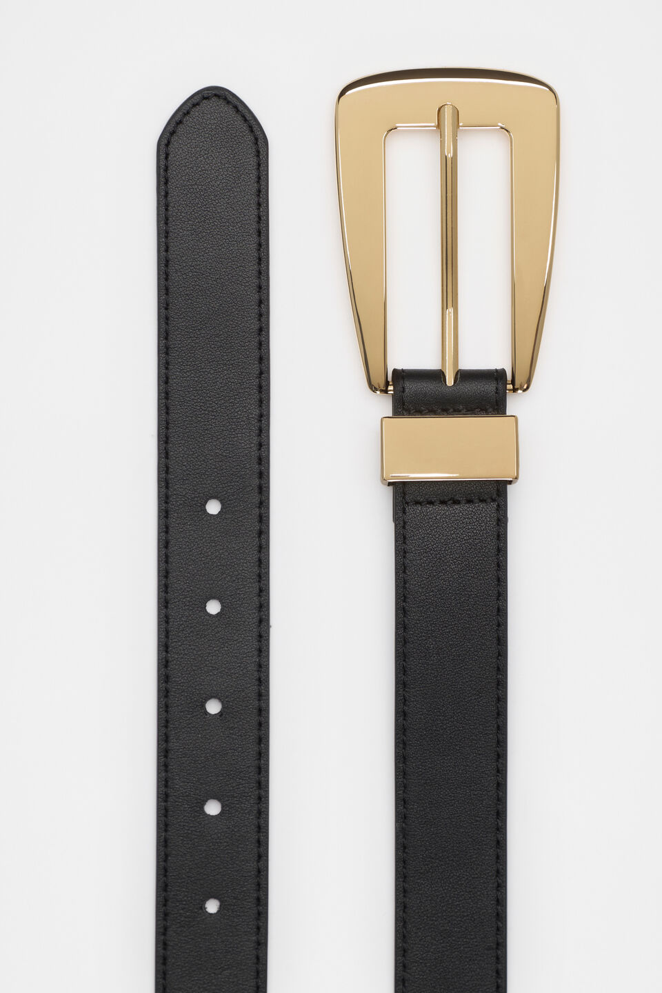 Isla Oversized Buckle Belt  Black Gold