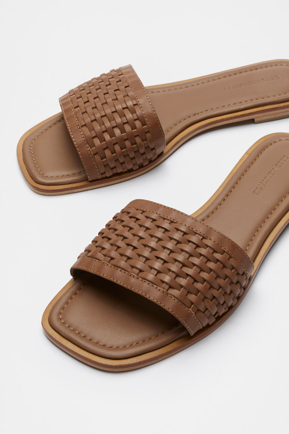 Holly Woven Slide  True Tan
