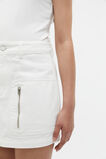 Cargo Denim Skirt  White  hi-res