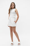 A Line Denim Short  White  hi-res