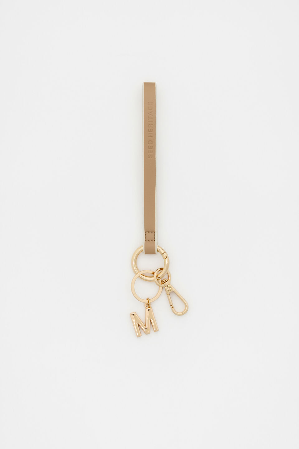 Soft Beige Wrist Letter Strap  M