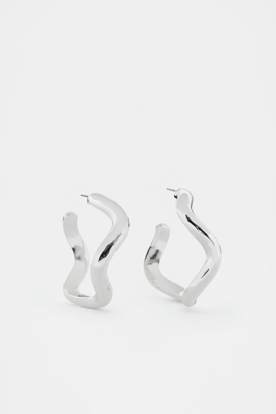 Wave Hoop  Silver