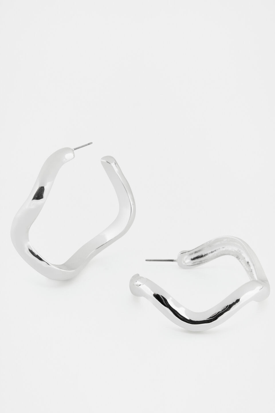 Wave Hoop  Silver
