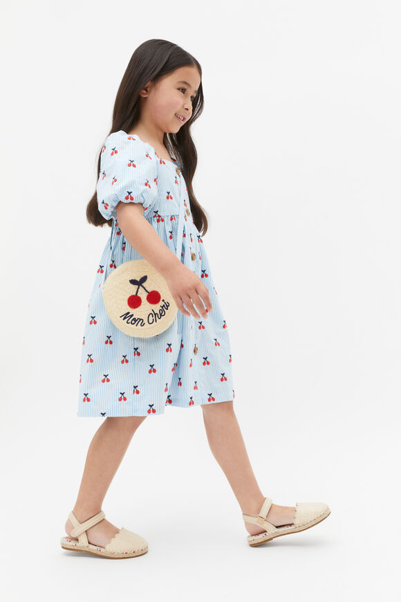 Cherry Stripe Dress  Bright Cornflower  hi-res