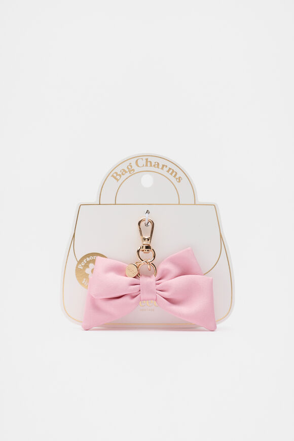 Bow Bag Charm  Baby Pink  hi-res
