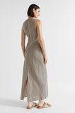 Linen Geo Midi Dress  Champagne Geo  hi-res