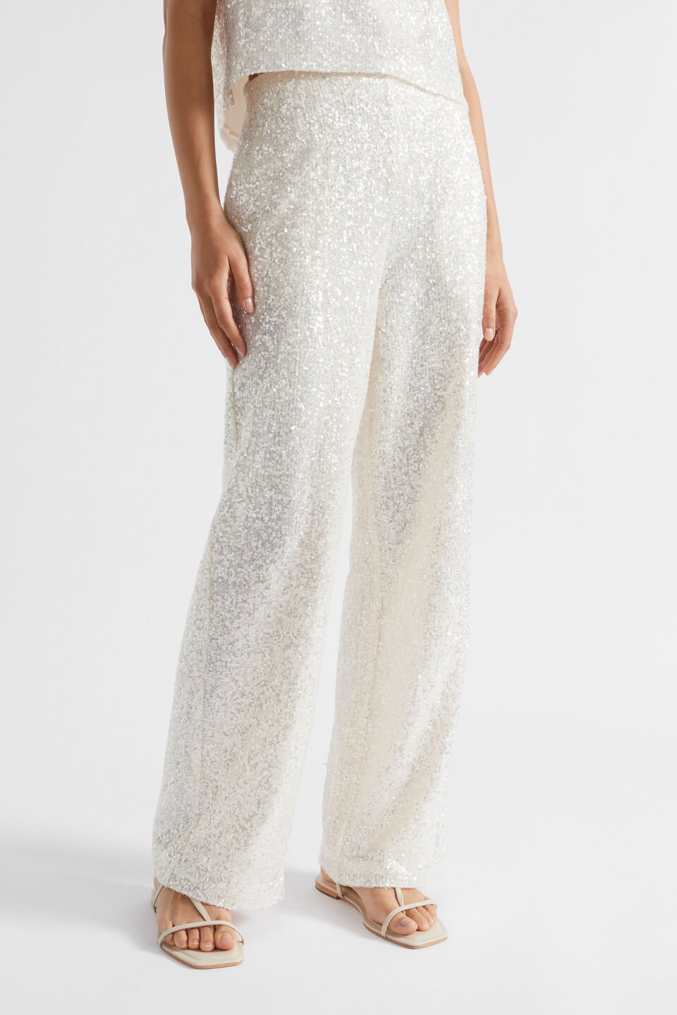 Mini Sequin Pant  Pearl