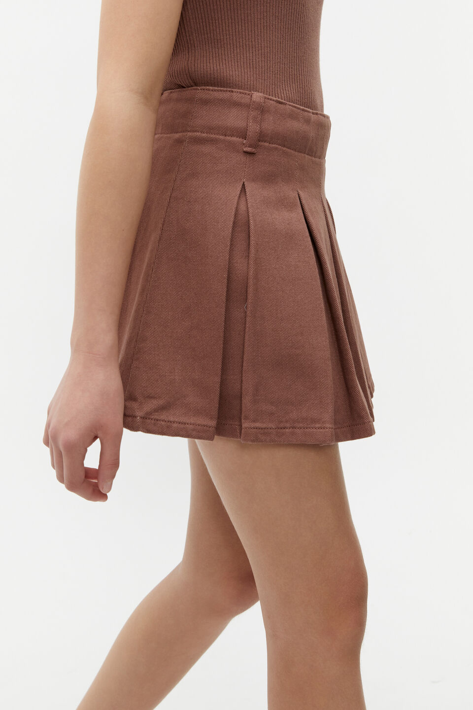 Pleat Skort  Cocoa