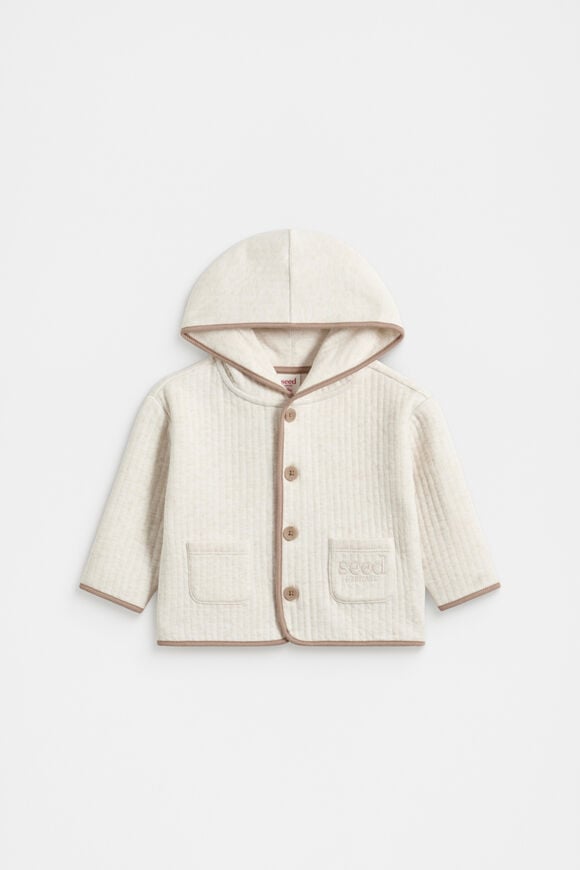 Quilted Logo Jacket  Snow Marle  hi-res