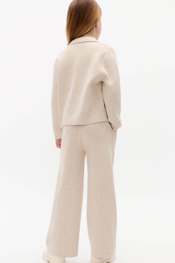 Button Up Cardigan  Oat Marle  hi-res