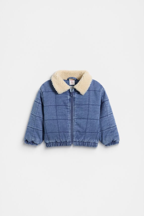 Denim Bomber Jacket  Mid Blue Wash  hi-res