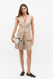 Linen Shell Vest Top  Cookie  hi-res