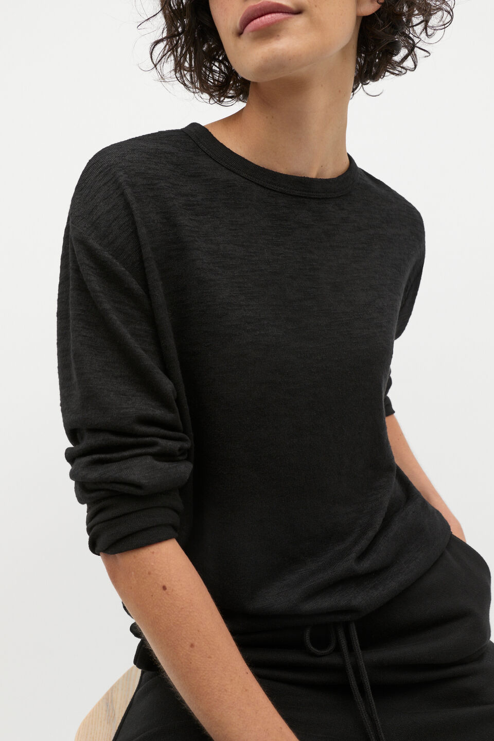 Supersoft Long Sleeve Top  Black
