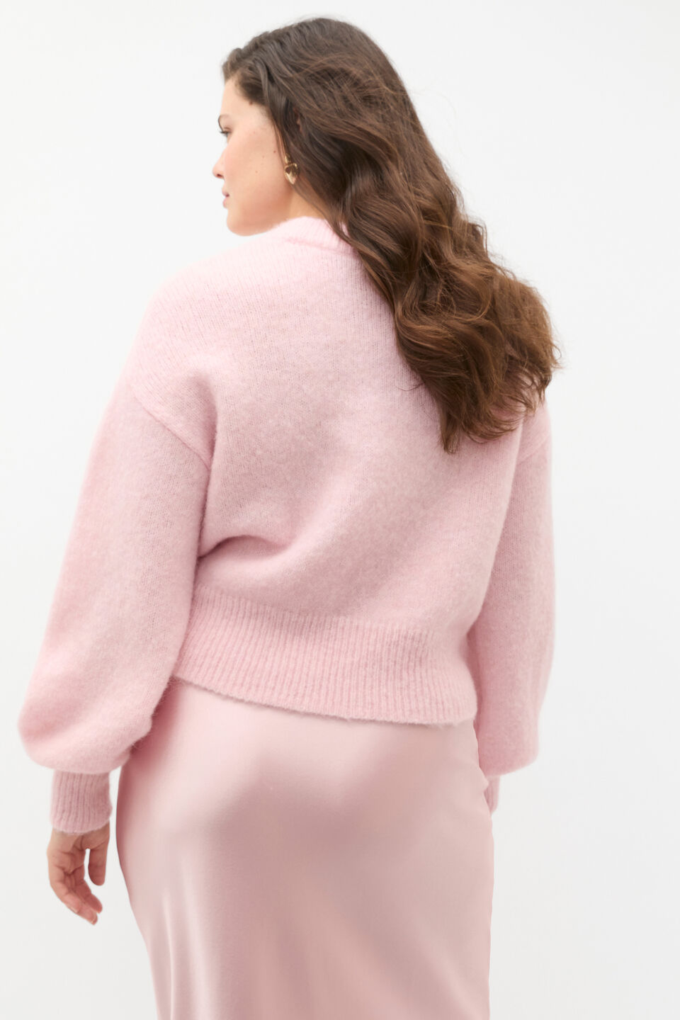 Lofty Crew Neck Knit  Rose Petal Marle
