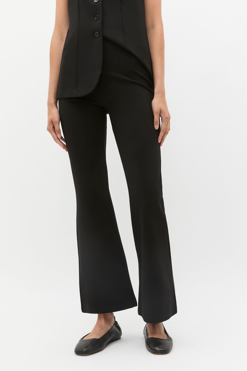 Ponte Kick Flare Pant  Black