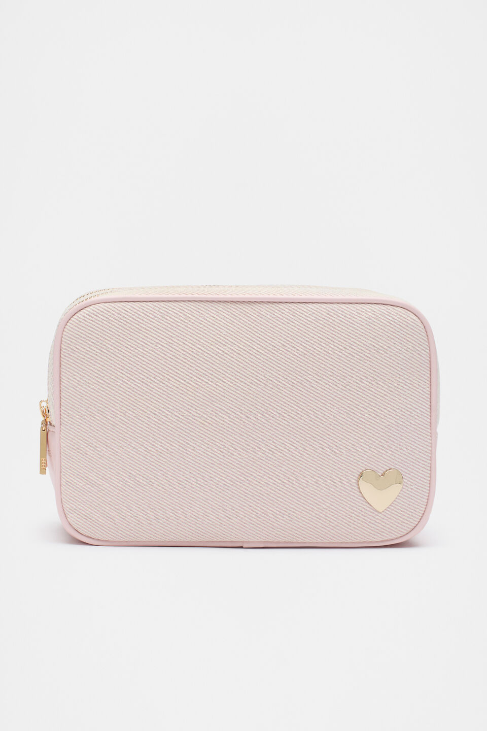Initials Make Up Bag Rose Petal  Heart