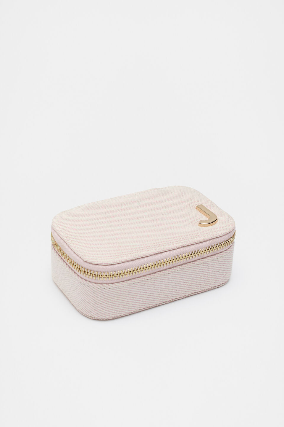 Initials Mini Jewellery Case Rose Petal  J