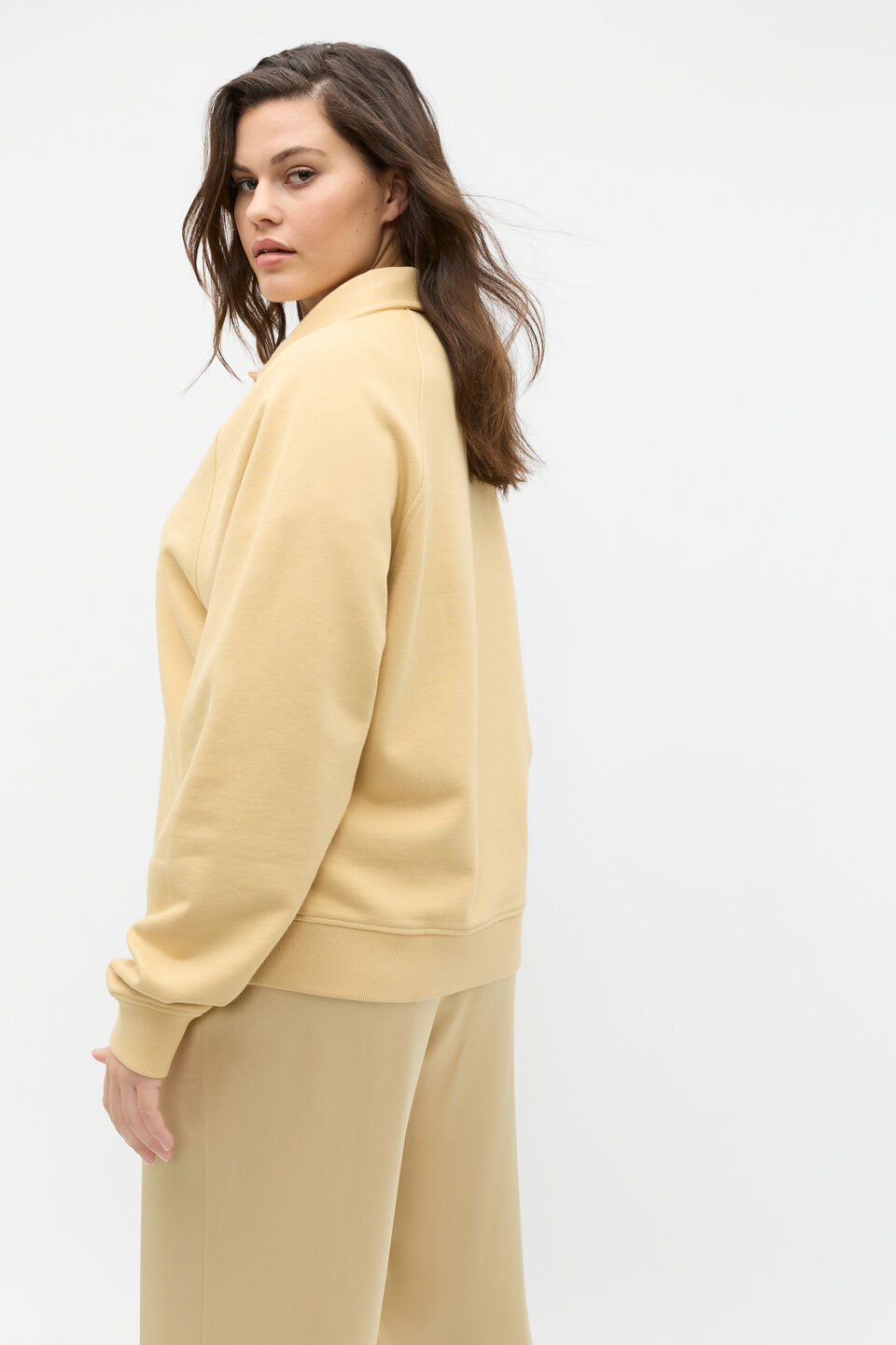 Terry Polo Sweat  Marzipan Wash