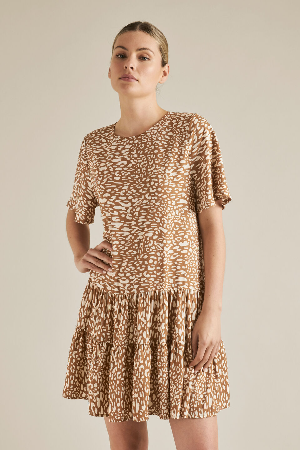 Drop-Waist Animal Dress  