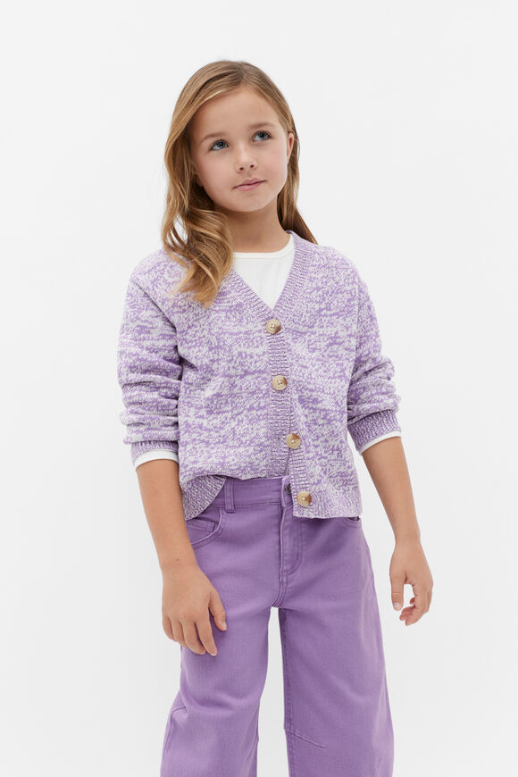 Mixy Knit Cardigan  Violet  hi-res