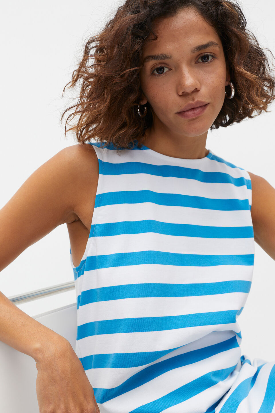 Jersey Mini Shift Dress  Amalfi Stripe