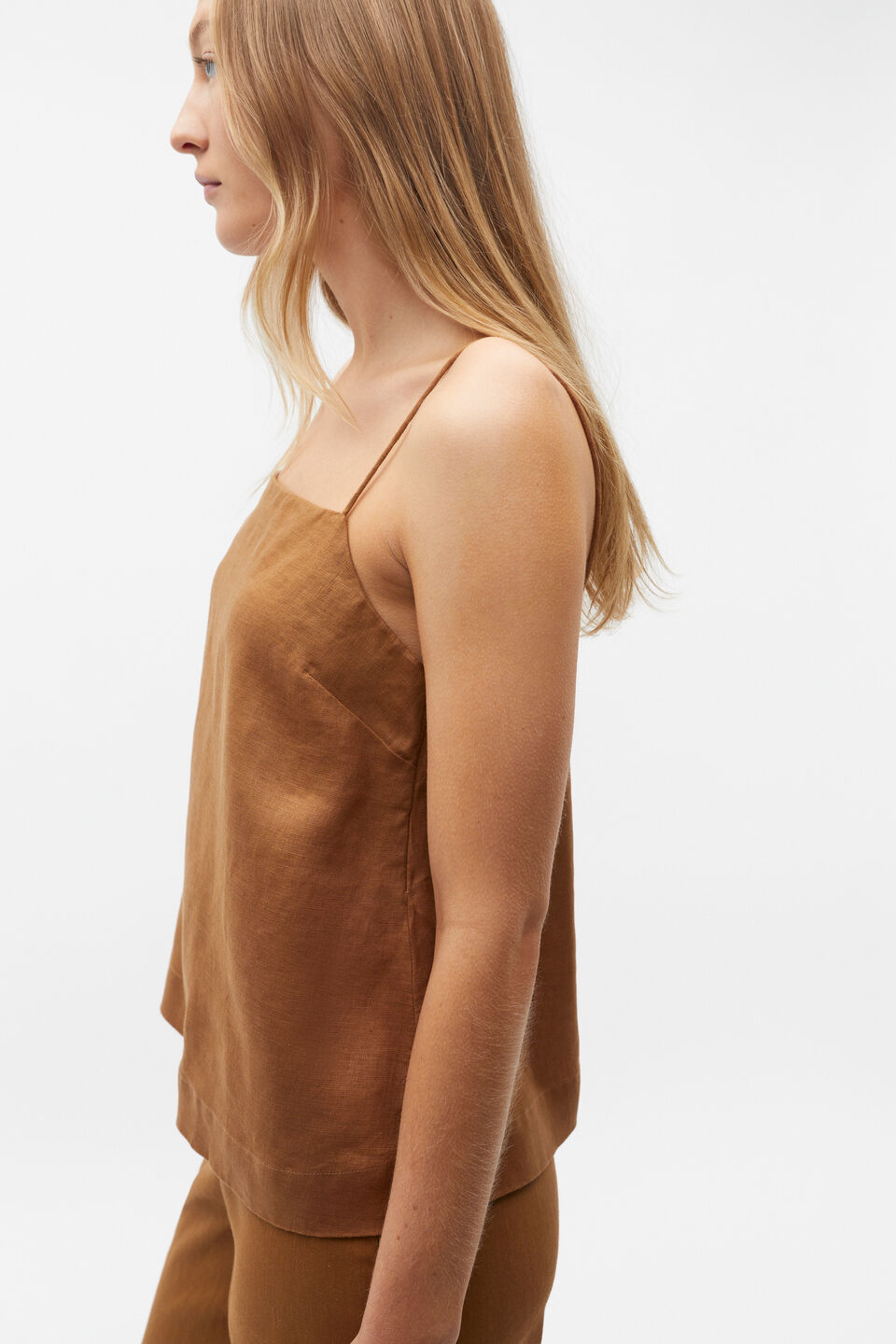 Core Linen Camisole  Cinnamon Spice