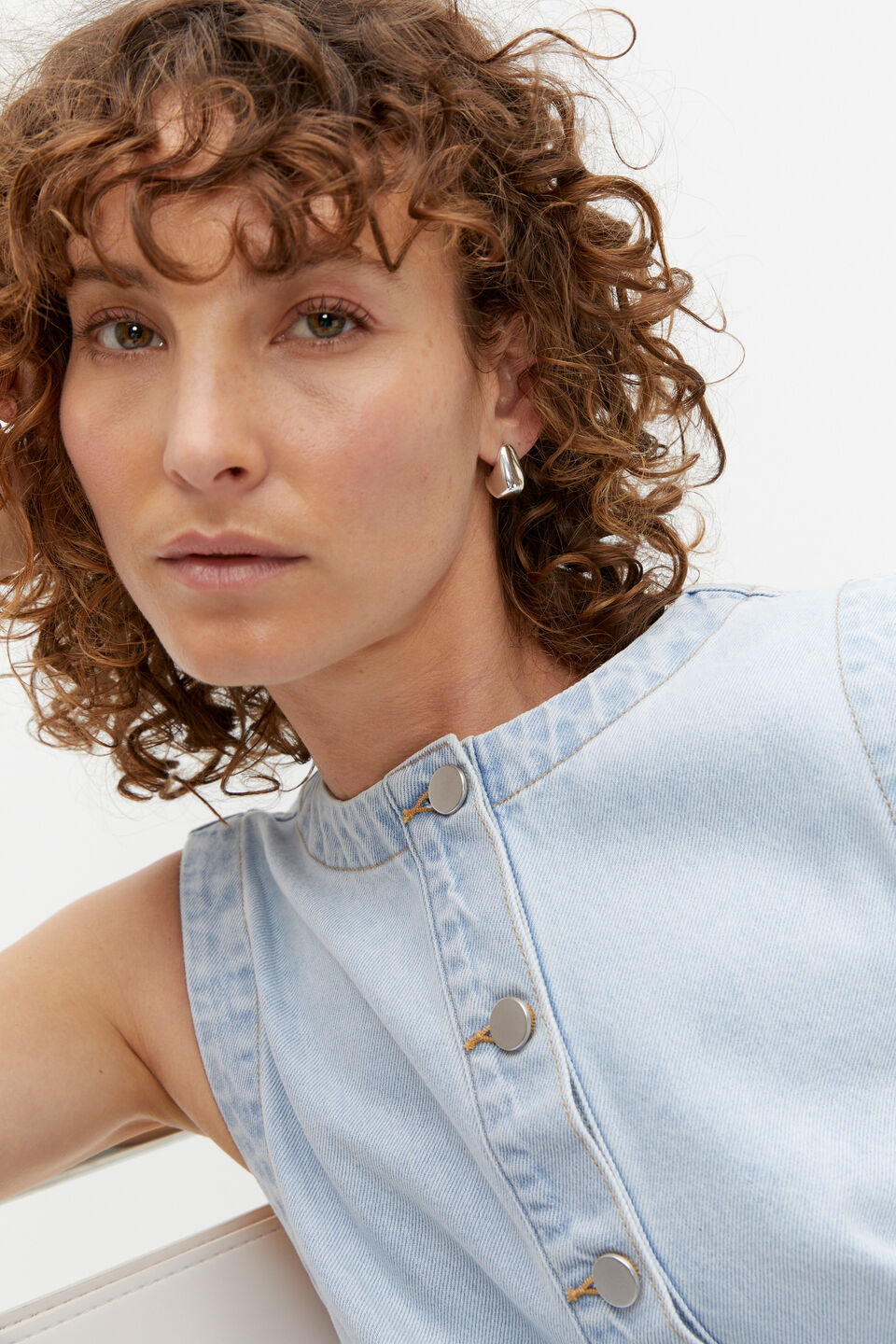 Angular Hoop  Silver