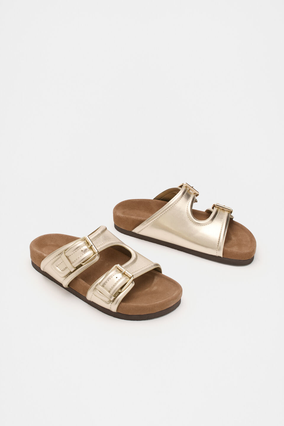 Harper Buckle Slide  Pale Gold