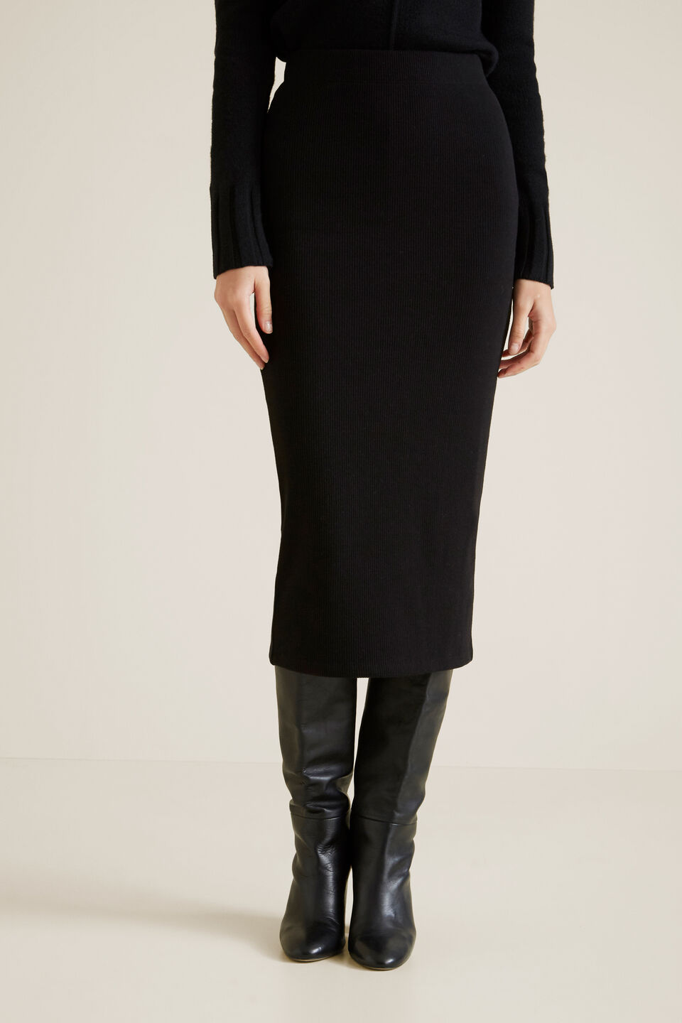 Longline Rib Skirt  