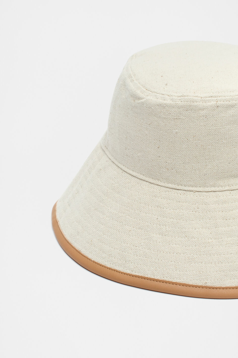 Trim Detail Bucket Hat  Natural