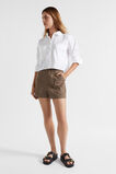 Poplin Cargo Crop Shirt  Whisper White  hi-res