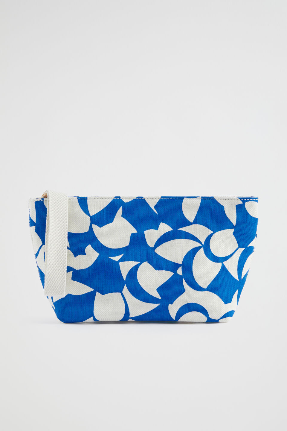 Printed Canvas Pouch  Deep Ocean Abstract