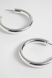 Large Hoop  Silver  hi-res