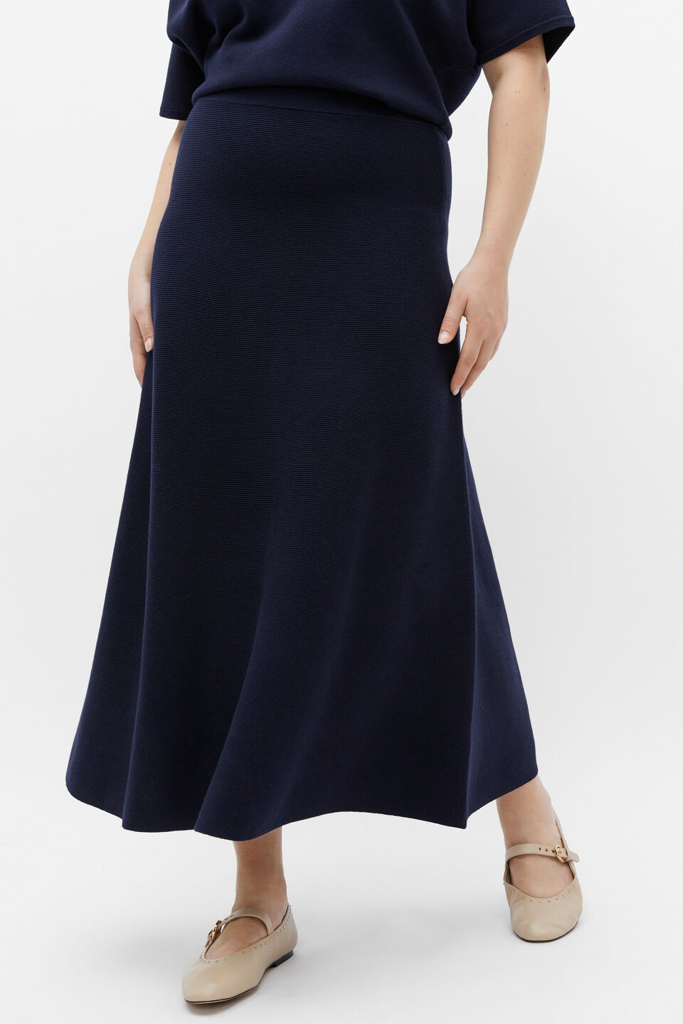 Knit Circle Skirt  Midnight Sky