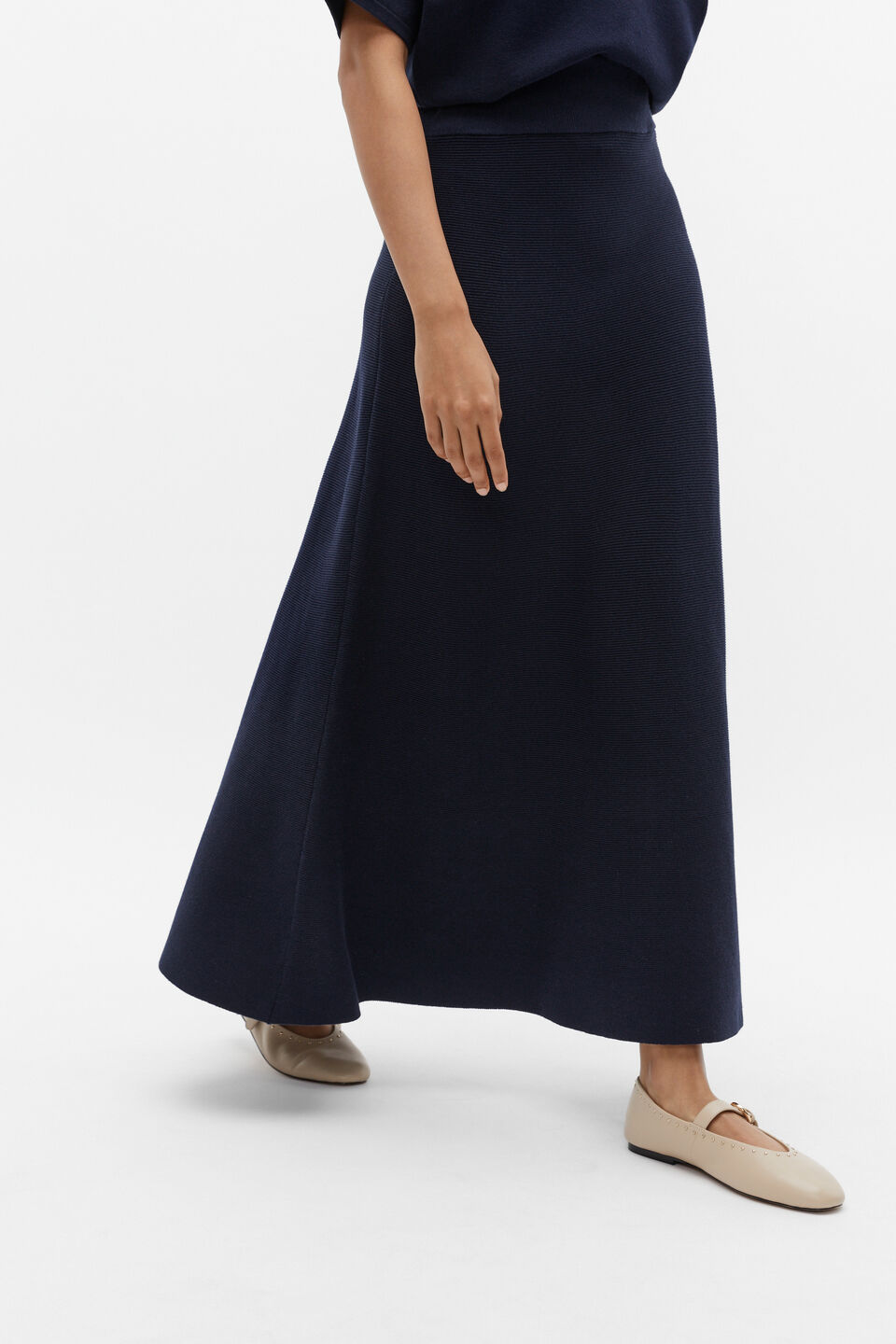 Knit Circle Skirt  Midnight Sky