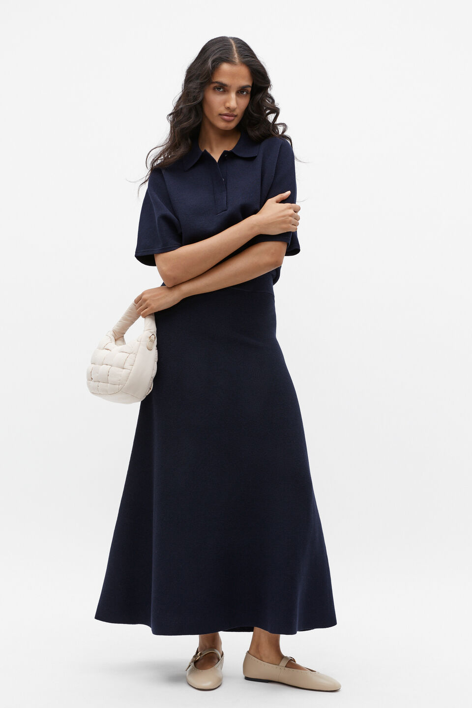 Knit Circle Skirt  Midnight Sky