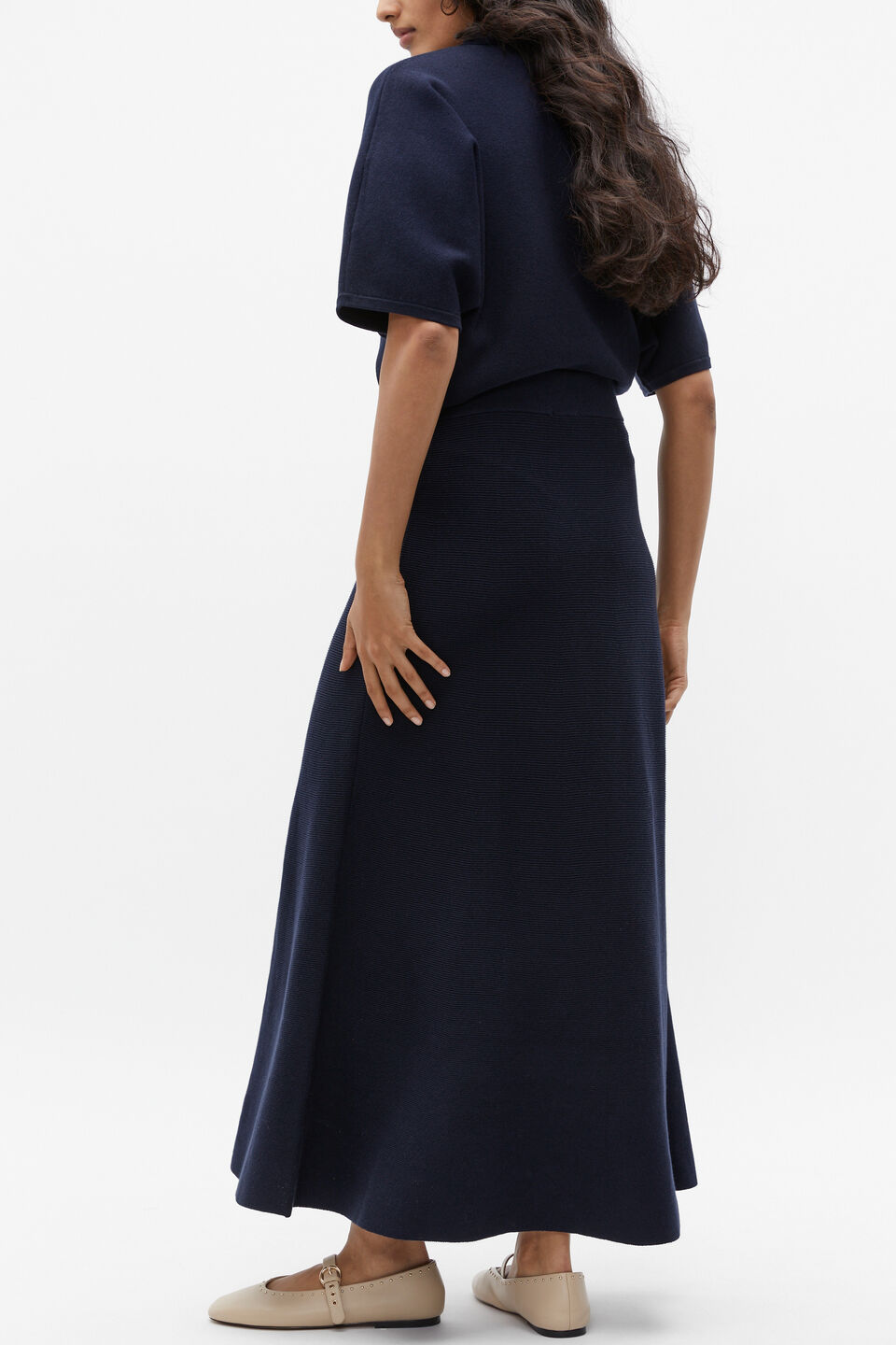 Knit Circle Skirt  Midnight Sky