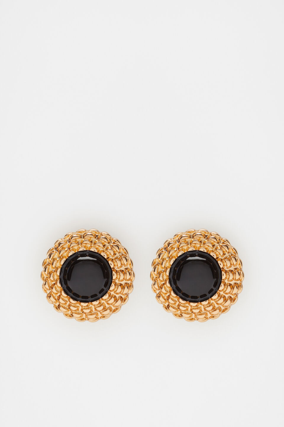 Vintage Enamel Stud  Antique Gold