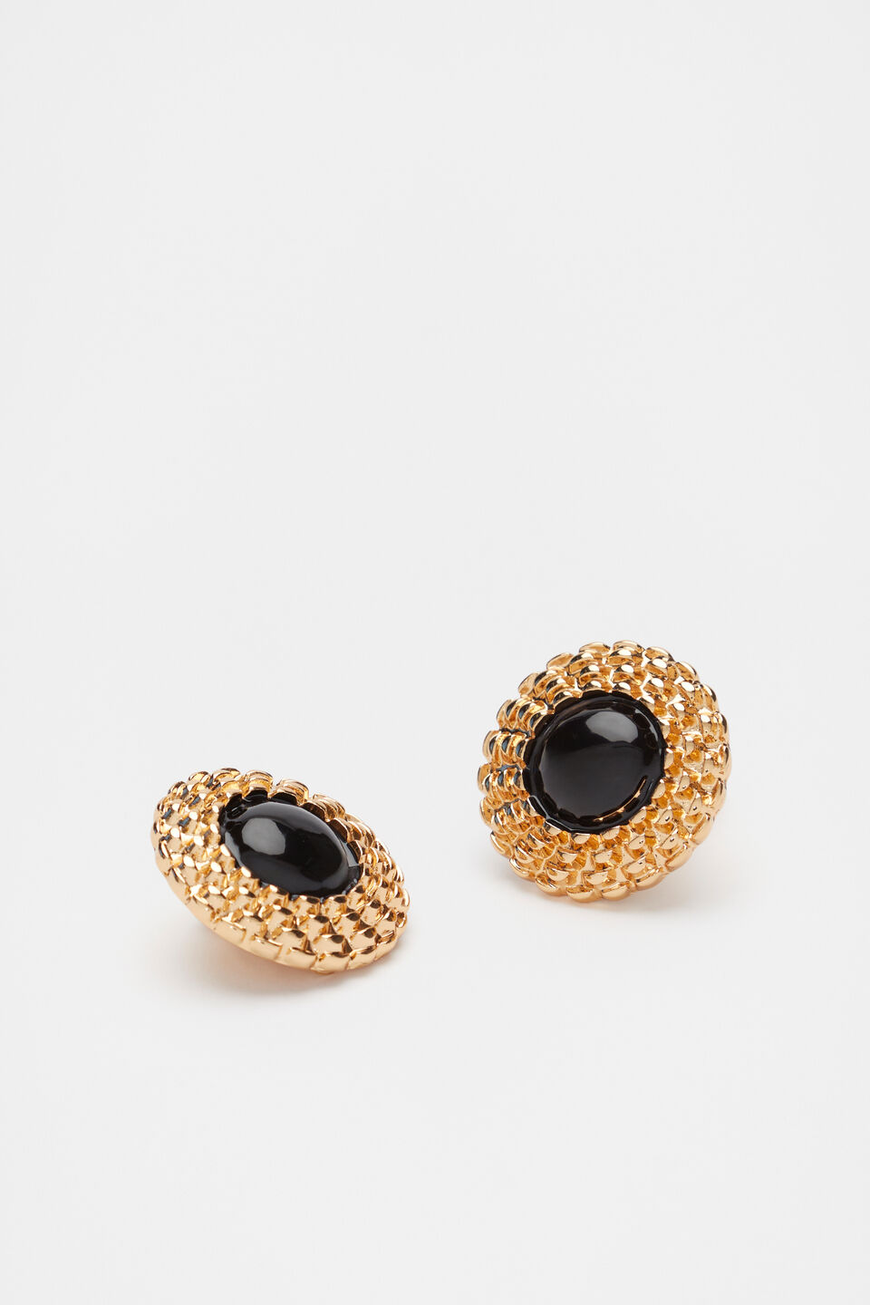 Vintage Enamel Stud  Antique Gold